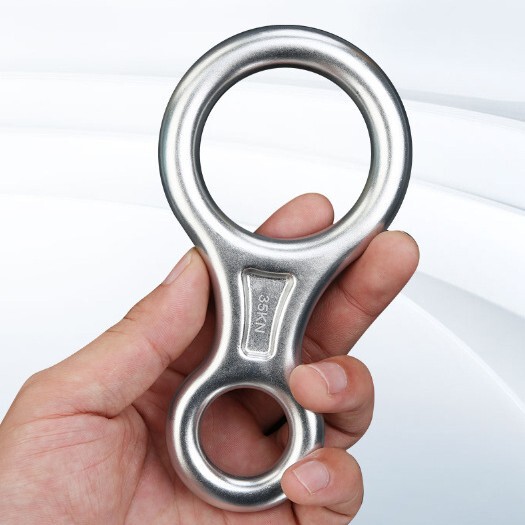 Factory Direct Sales Outdoor Downhill Figure-Eight Ring Descender High-Altitude Descent Device Protector Figure-Eight Ring Amazon Hot Model