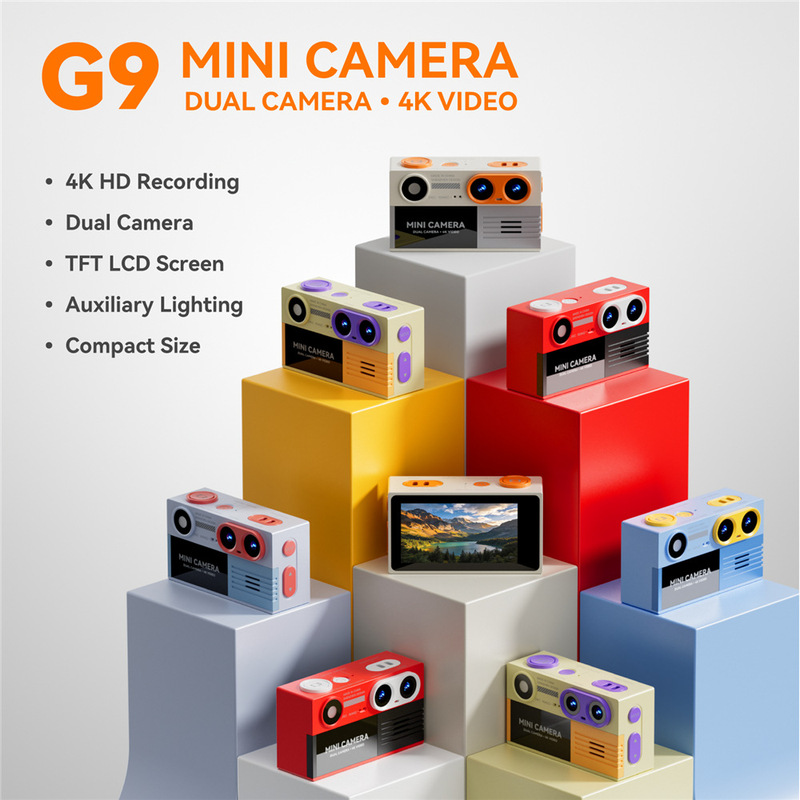 Cross-Border G9Mini Camera Dual-Lens 4K High-Definition Student Keychain Portable Thumb-Sized Youth Series Outdoor Camera Cross-Border G9Mini Camera Dual-Lens 4K High-Definition Student Keychain Portable Thumb-Sized Youth Series Outdoor Camera