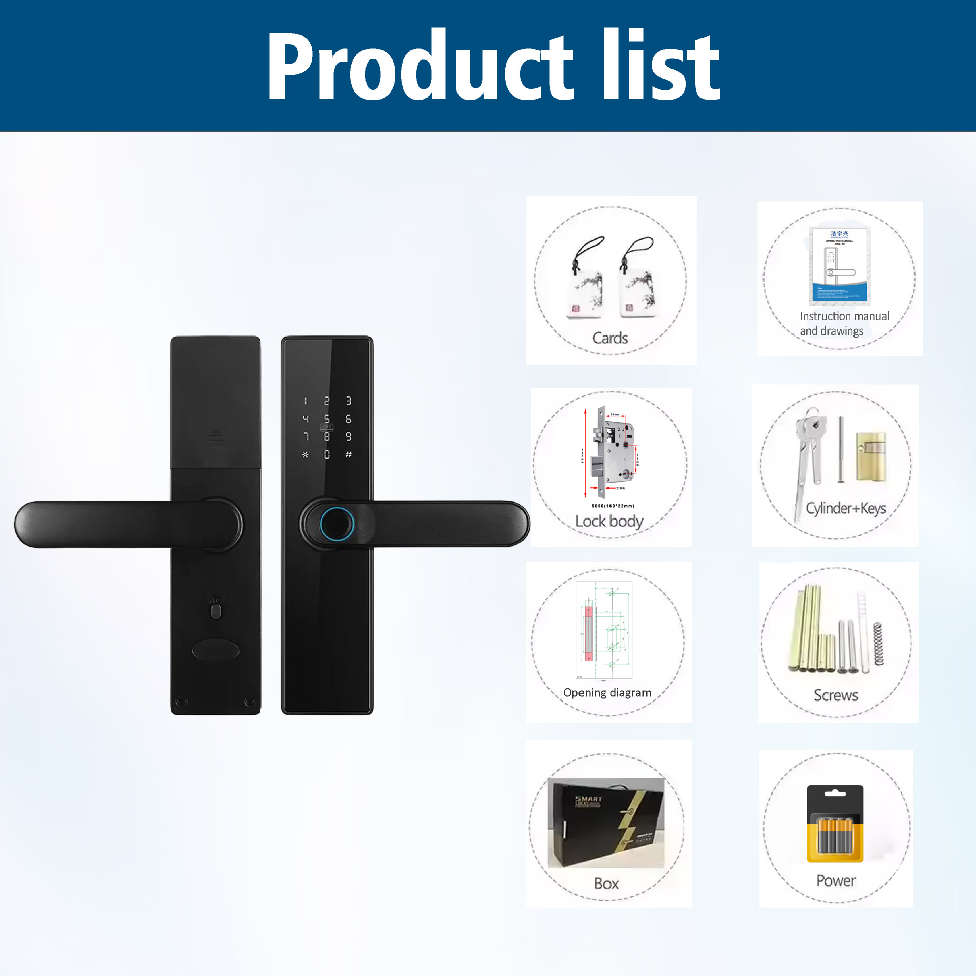 Cerradura de Huella Digital para Puerta de Madera, Cerradura Universal para Casa de Alquiler, Cerradura Inteligente con Contraseña Remota para el Hogar, Cerradura Electrónica Matter, Español