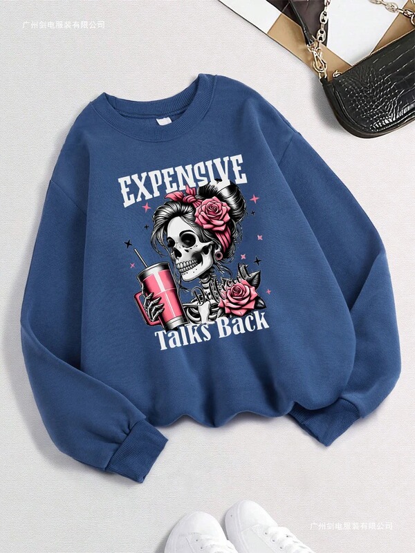 Expensive Conversations Are Worth It Funny Print Sweatshirt Women's Vintage Sporty Streetwear Autumn Winter Sweatshirt Expensive Conversations Are Worth It Funny Print Sweatshirt Women's Vintage Sporty Streetwear Autumn Winter Sweatshirt