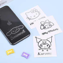 新品三丽鸥烫金镭射金属贴纸卡通少女心可爱手机水杯装饰贴定制