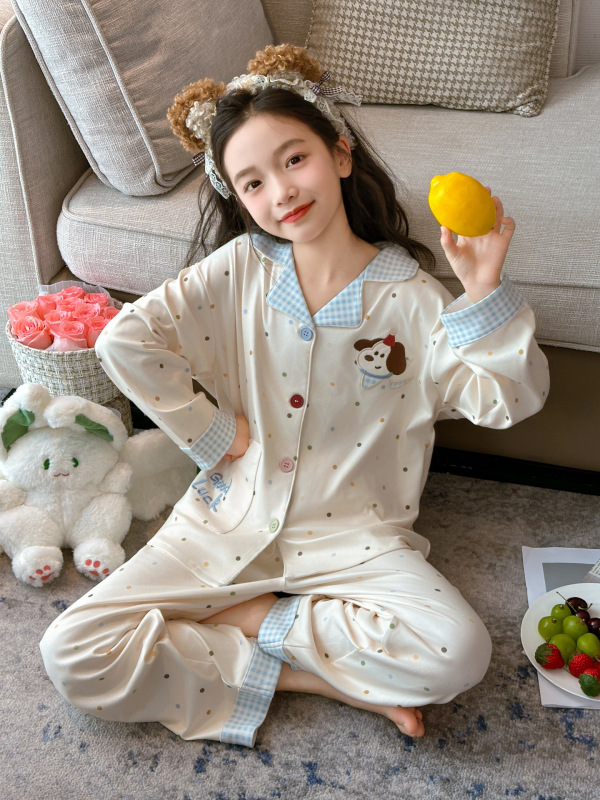 女童德绒睡衣秋冬季2025新款大童女孩保暖内衣套装儿童卡通初中生|undefined