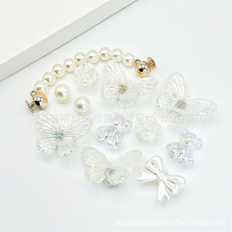 CJ-028 Oso con lazo de perlas