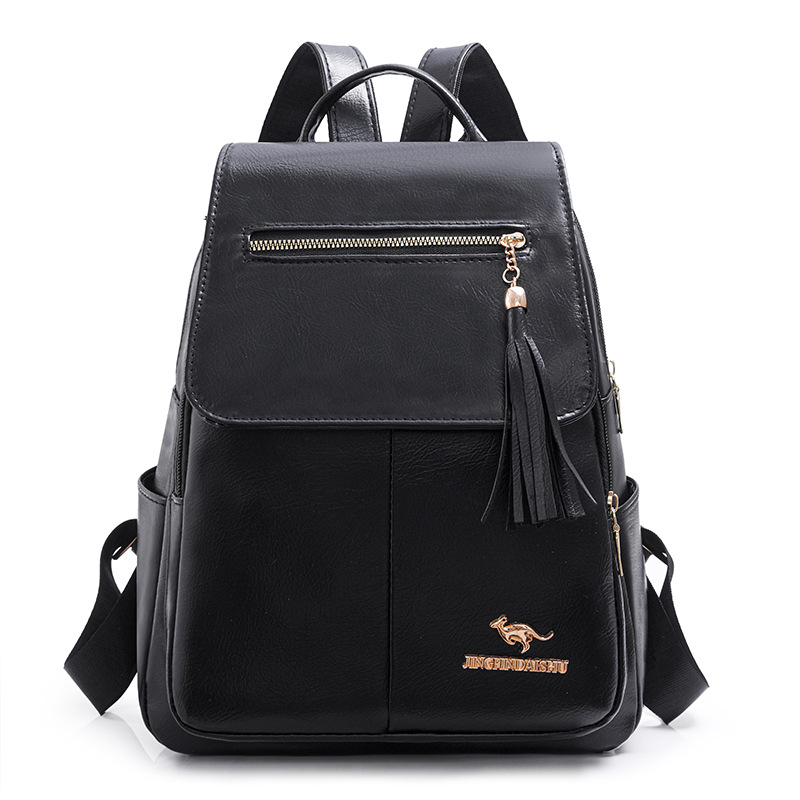 2024 nueva mochila para mujer, mochila de viaje de ocio de cuero suave de gran capacidad, tendencia de moda, mochila escolar para estudiantes