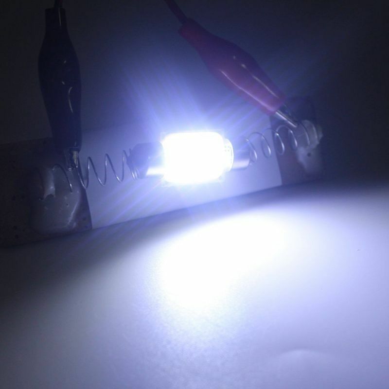 Luz de lectura de automóviles de doble punta lámpara de techo luz trasera de automóvil luz de matrícula interior 12V C5W luz blanca 41MM