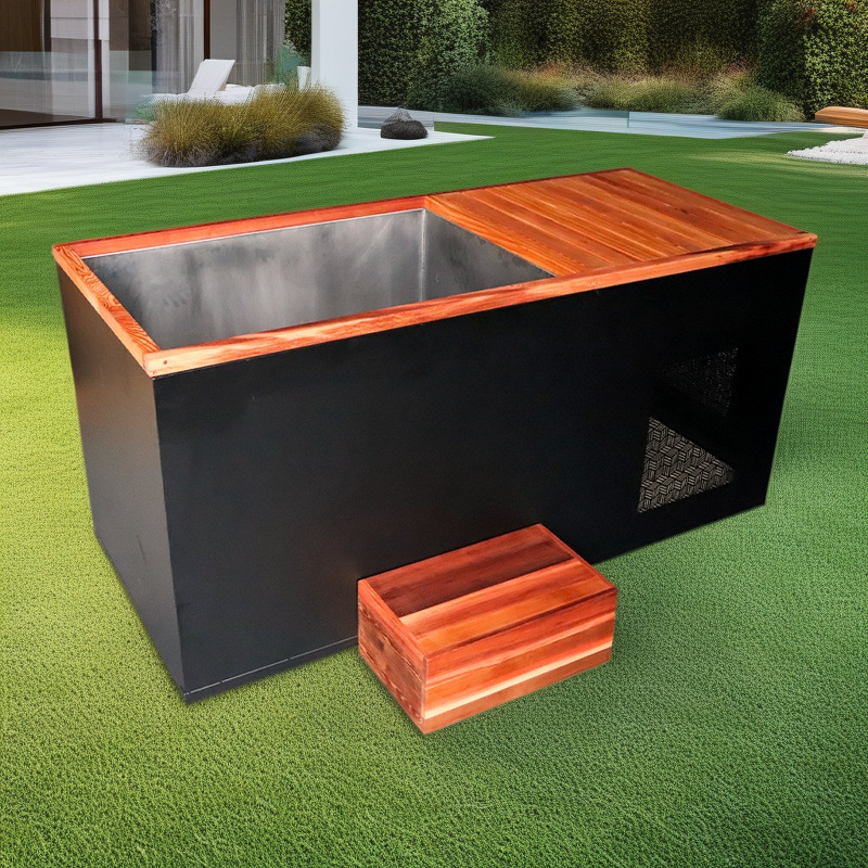 Single Small Ice Bathtub Customized 304 Stainless Steel Liner Cold Water Bathtub Export Export Factory Direct Sale
