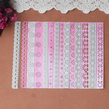 蕾丝边套装切割刀模 Scrapbook花朵蝴蝶模板 DIY贺卡相册手帐素材