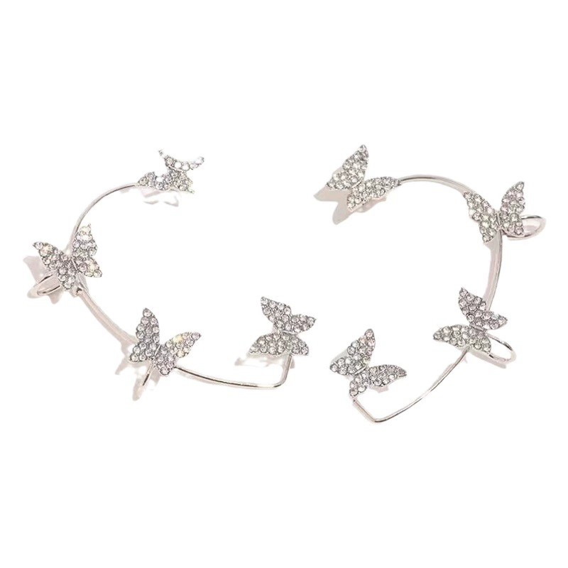 Встряхни и взрывы AB цветные бриллианты, висящие на ушах, супер фея, продвинутый смысл, все в одном серьги темперамент без ушных проемов