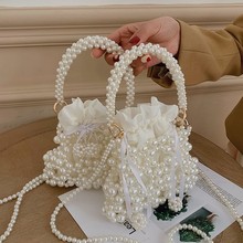 (成品)珍珠手提小包包女法式小众气质斜挎包迷你包
