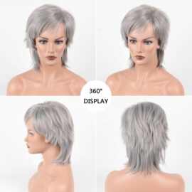 黑色鲍勃假发带刘海短黑色假发女式 12 英寸直鲍勃假发合成头发