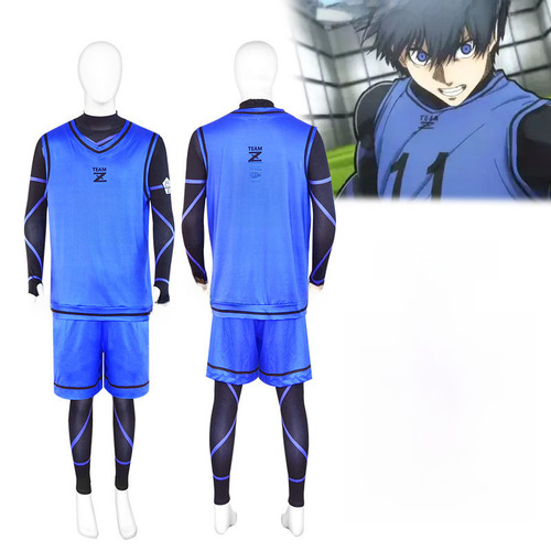 BLUELOCK Blue Prison Jersey Cosplay Costume, Jieshiyifeng Le Hui Qian Qie Bao Ma Guo Shen Lian Jie Football Jersey