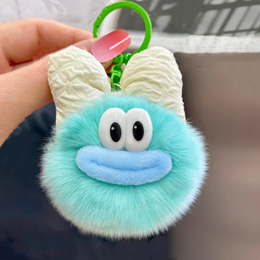 Peltas de pato verdaderas bolsas de carbón bolsas de llaves de automóviles bolsas de peluche muñecas colgantes colgantes de bolsas de pato