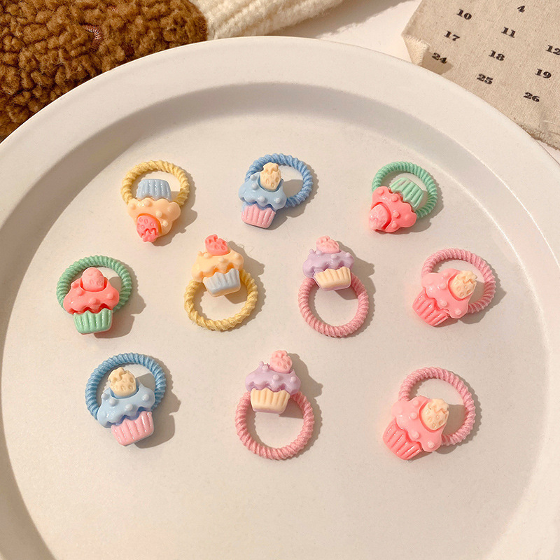 可爱婴儿拇指发圈不伤发卡通头绳女童扎头发绳发饰宝宝头饰橡皮筋|undefined