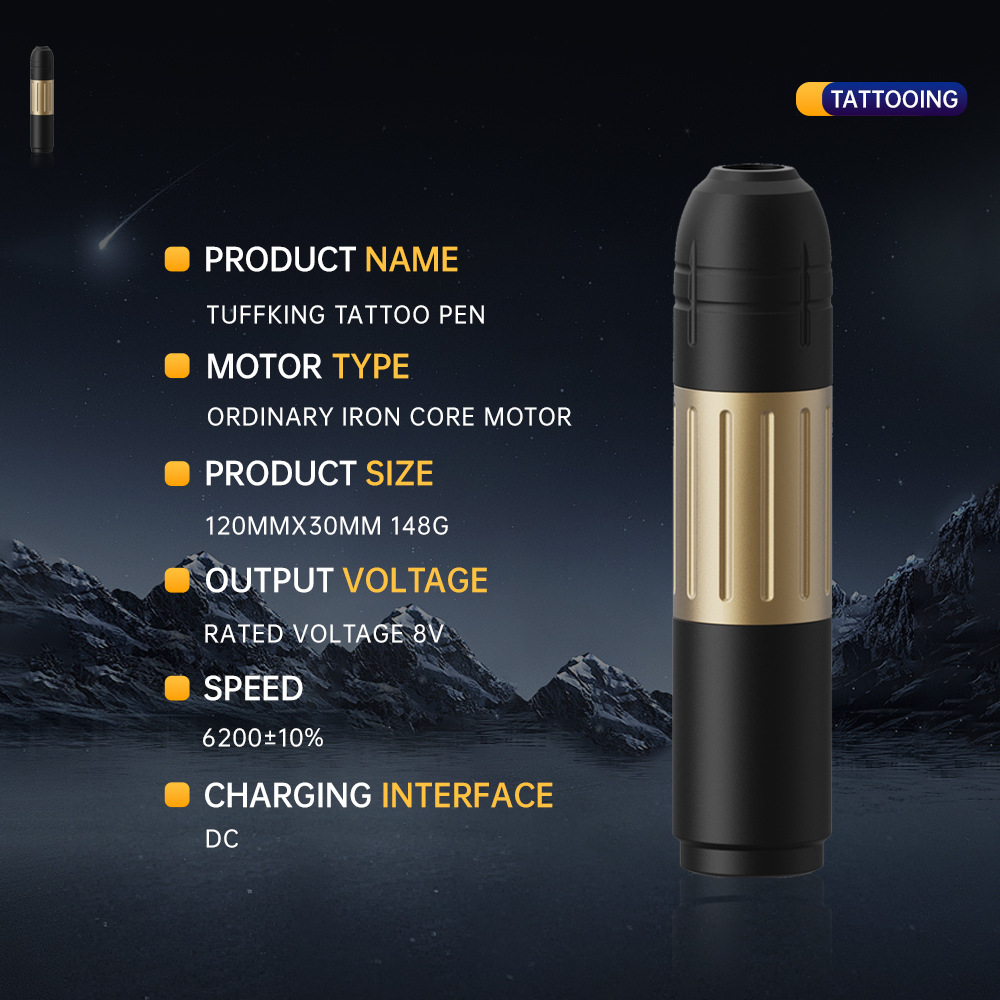 Pen de tatuaje transfronterizo, máquina de bordado de tatuaje, máquina de prueba escrita, máquina de tatuaje profesional, herramientas de equipo de tatuaje de niebla