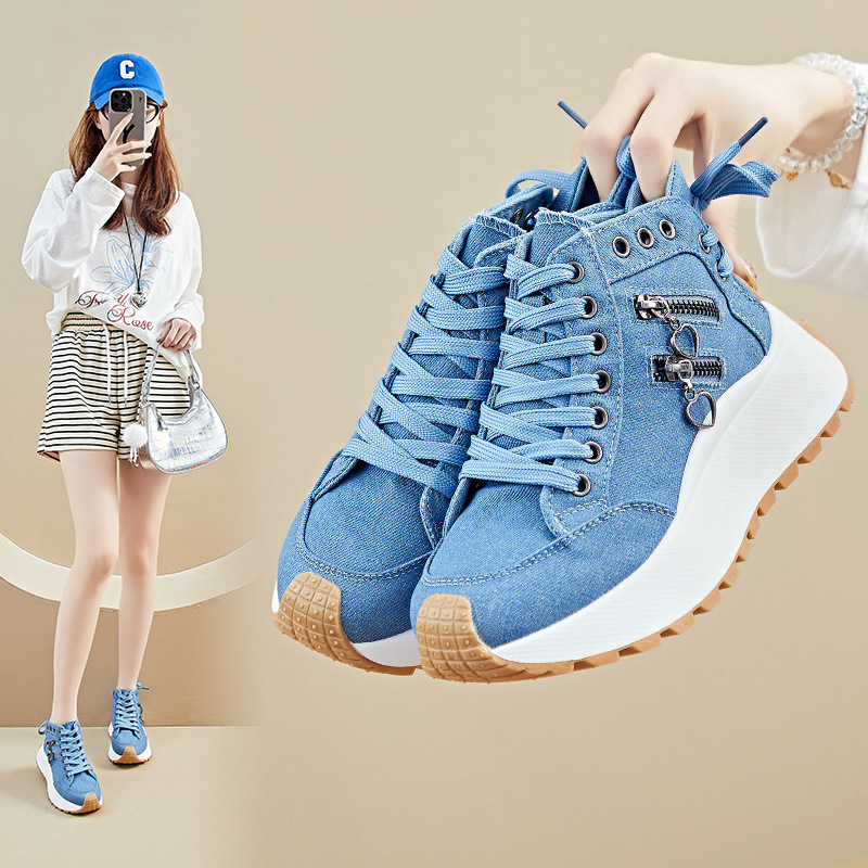 Ins Korean Version of the New Dad Shoes for Women 2026 Spring Student Sports Thick-Soled Height-Increasing Casual Shoes Street Style Wf2001 Ins Korean Version of the New Dad Shoes for Women 2026 Spring Student Sports Thick-Soled Height-Increasing Casual Shoes Street Style Wf2001
