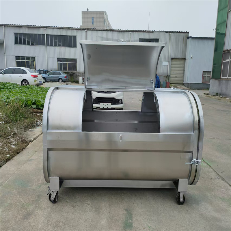 3方不锈钢勾壁式垃圾箱 耐晒耐腐蚀大型户外垃圾桶4方5方6方价格