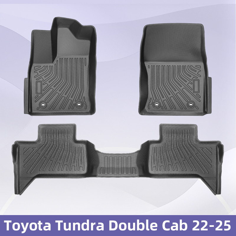 Para Toyota Tundra Double cab 2022 - 2025 3D todo el tiempo material TPE almohadilla