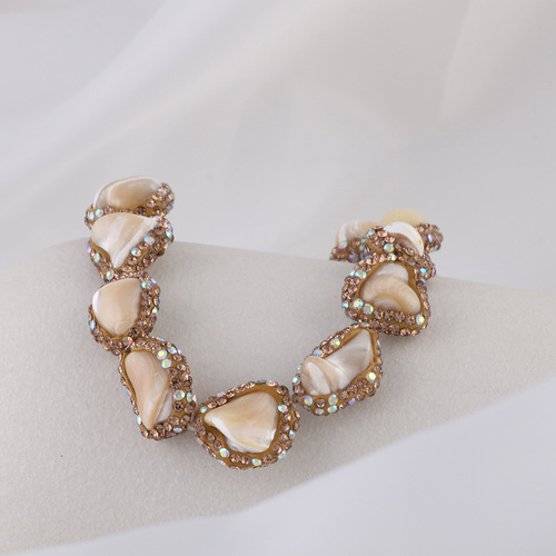 Baroque light luxury style soft clay special-shaped edge natural stone straight hole beads diy handmade pendant necklace earrings