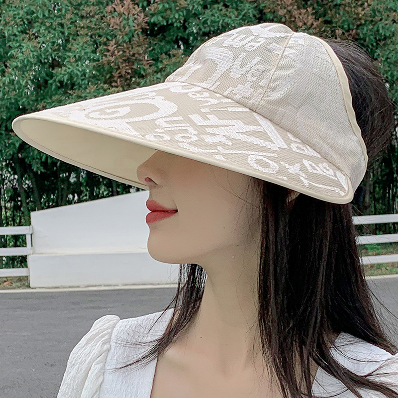 2024 Spring/summer New Lace Empty Top Hat Women's Hat Outdoor Outgoing Sunshade Hat Thin Fashion Casual Simple Versatile Sun Hat_voghion.com