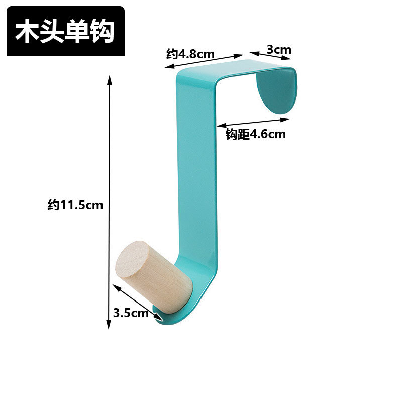 Puerta de hierro gancho trasero colgador de puerta sin perforar puerta trasera gancho creativo estante de almacenamiento dormitorio almacenamiento artefacto