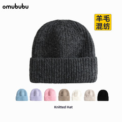 ブランド授権工場秋冬クラシック純色ウール保温防寒ニット帽子アウトドアレジャー毛糸帽子