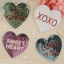 电脑绣花鞋帽包补丁贴亮片爱心服装辅料diy手工配饰刺绣patch布贴