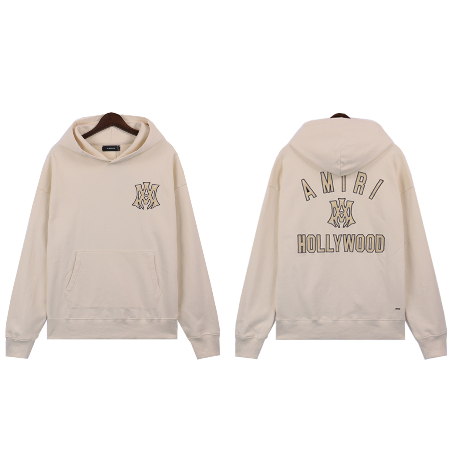 Fog marca de moda AM suéter logotipo de letras agrietadas salpicaduras de tinta pintura graffiti bordado sudadera con capucha chaqueta de pareja IR1