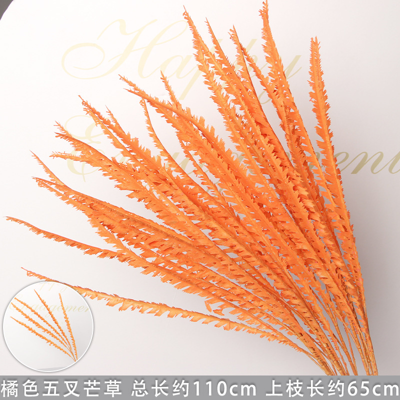 Flores de imitación naranja peonía naranja hortenida neblina orquídea flor flor de boda seda naranja