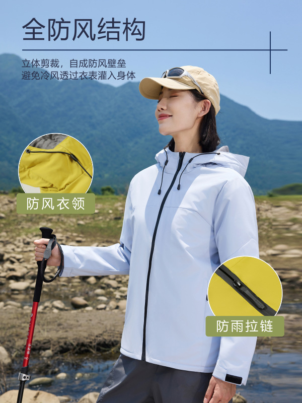 Cristal de color sólido super suave encapuchado con camel imprimido LOGO ropa de trabajo al aire libre ropa de trabajo personalizada
