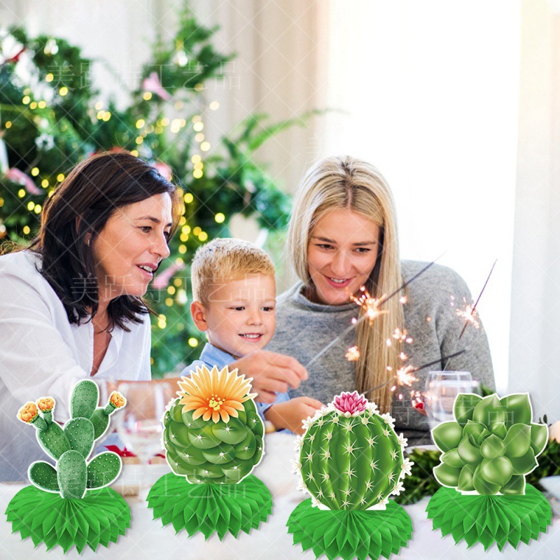 Transfronteriza nueva decoración de fiesta de verano hawaiana decoración de escritorio decoración de fiesta de verano diseño de escena decoración de panal