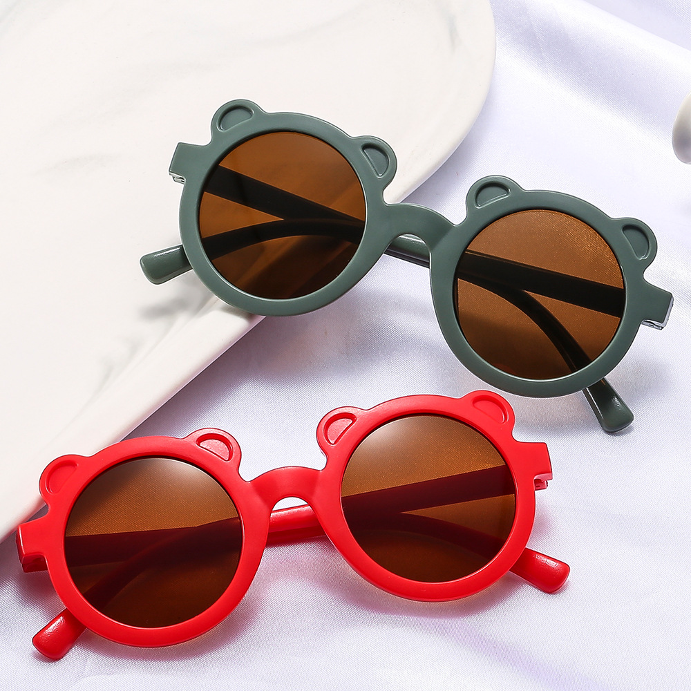 New Children's Sunglasses, Retro Round Frame Children's Glasses, Korean Style Frosted Frame Sunglasses for Boys and Girls Wholesale