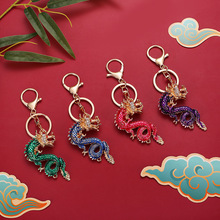 国风龙年钥匙扣锌合金本命年生肖中华龙男女包包挂饰跨境小礼品