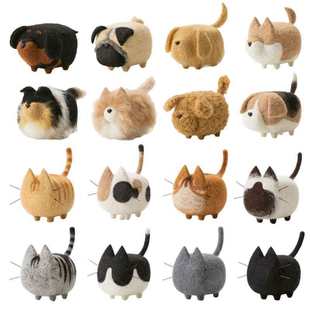 Wool felt pokes DIY zero basic entry hand-made cat dog key pendant material package delivery tool