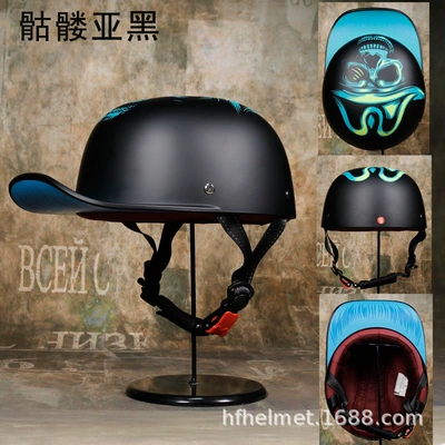 Harley Scoop Helmet Helmet, Motosiklet kaskı (dəbilqə) - subblack-skull-m