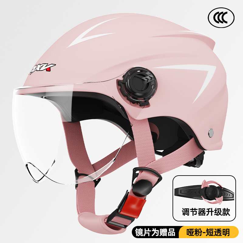 3C certificado casco de coche eléctrico verano de los hombres protección solar medio casco mujer cuatro estaciones batería motocicleta invierno cálido casco