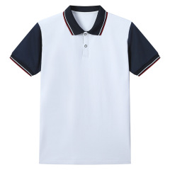 夏半袖中高生poloシャツ青白ナツメ赤制服セット半袖小学生tシャツ班服団