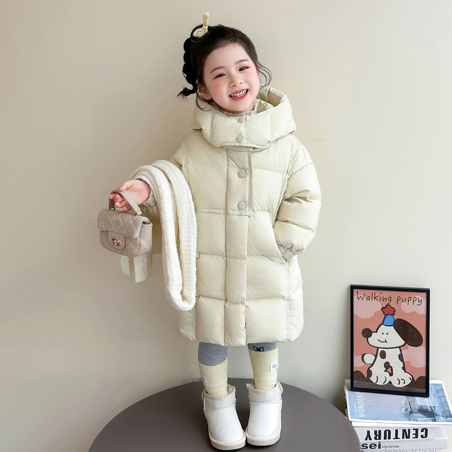 Chaqueta de pluma larga para niñas invierno 2025 nuevo estilo de aire extranjero para niños engrosados ropa de invierno bebé chaqueta súper hermosa image 7