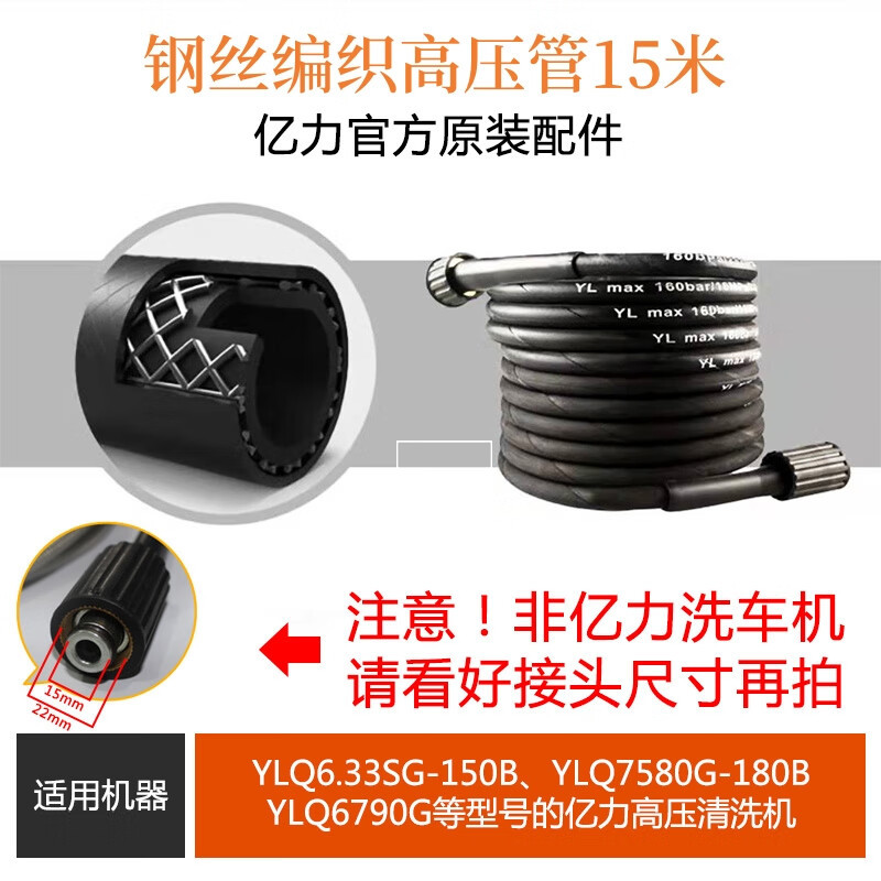 High Pressure Hose – Xǐchējī High pressure car wash water gun - 67907580-15m