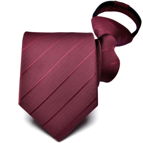 Zipper tie 6CM Korean style narrow tie 1200 stitches high density fabric men's groom wedding lazy easy pull