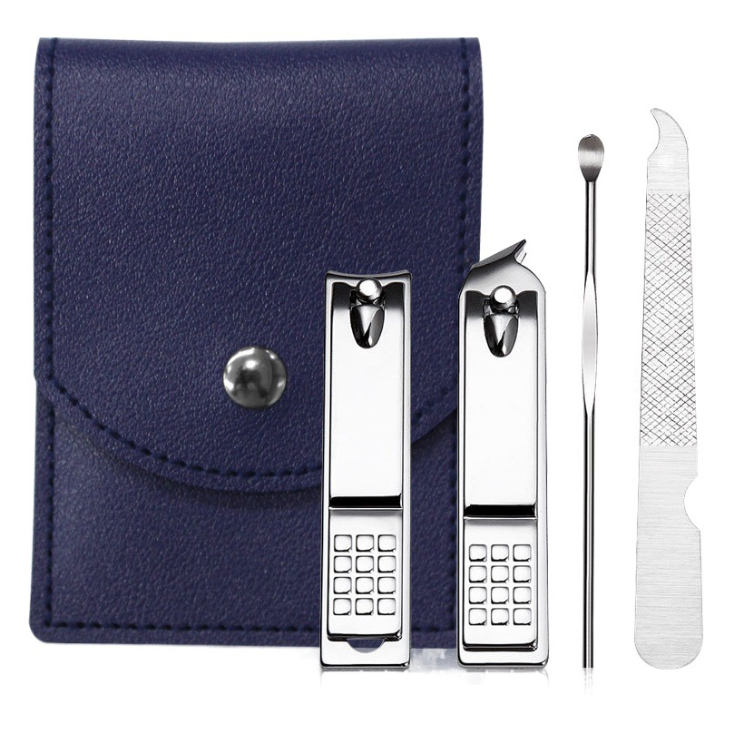 Wholesale Matcha Green Nail Scissors Set Colorful Foldableing Bag 4-Piece Set Home Manicure Tools Gift Nail Clippers