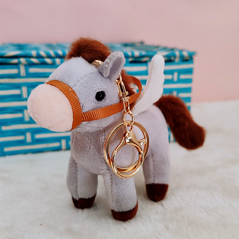 Peluche de Caballito, Mochila, Colgante, Juguete del Zodiaco, Accesorio para Bolsa, Llavero para Coche, Venta al por Mayor, Lindo Animal de Peluche para Niñas