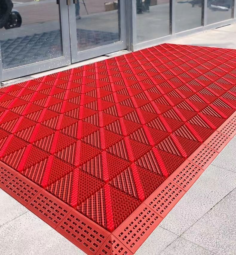 Non-Slip Entryway Mat, Outdoor Three-In-One Entrance Carpet, Commercial Outdoor Floor Mat, Hotel Mat, Door Mat