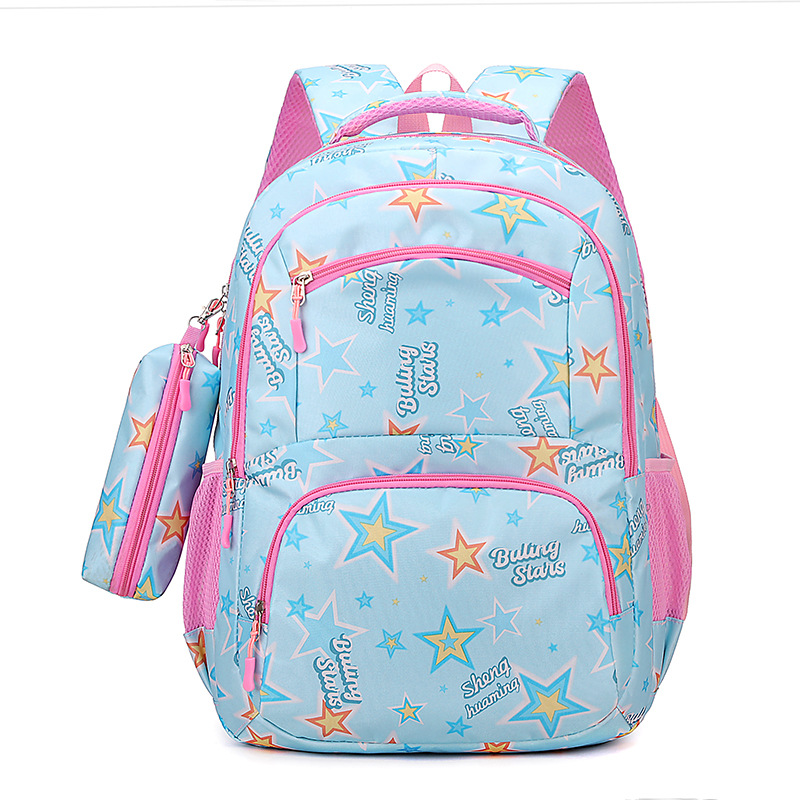 Nuevo estilo al por mayor, escuela secundaria, escuela primaria, mochila, mochila fresca y linda de gran capacidad, mochila de viaje simple informal
