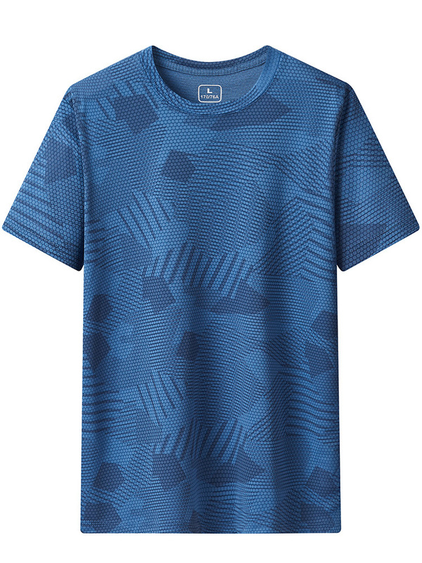 Upf50 + 日焼け止め半袖tシャツ男性夏の涼感通気性男性運動排汗ゆるい半袖氷感上着|undefined