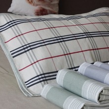 纯棉老粗布单人枕巾一对装吸汗透气防螨加厚防滑