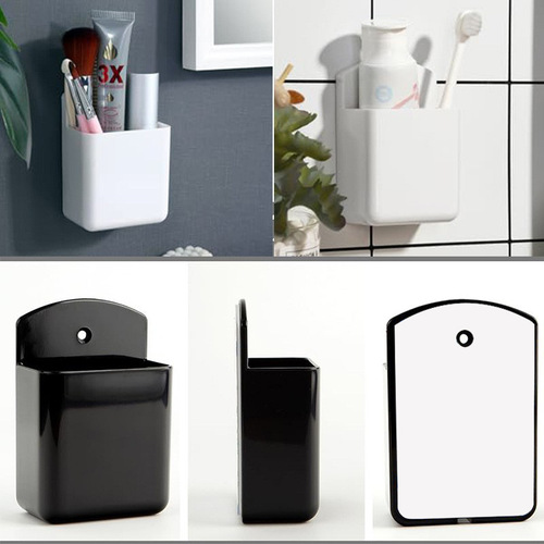 Wall-Mounted Remote Control Organizer, Study Desk Pen Holder Storage Box, Punch-Free Wall Mount, Wall Holder