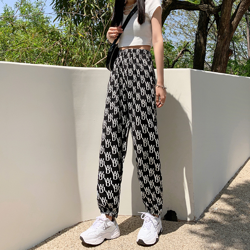 仙女凉凉裤4.0束脚哈伦夏季薄款顺滑宽松冰凉透气九分休闲灯笼裤