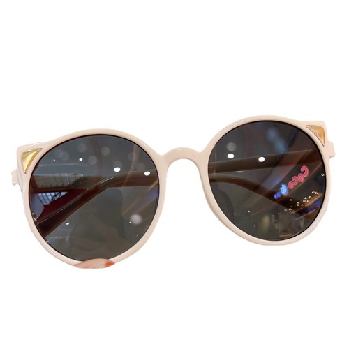 Children's Sunglasses Anti-UV Baby Sunglasses Kitten Ear Shape Round Frame Cute Children's Glasses Wholesale