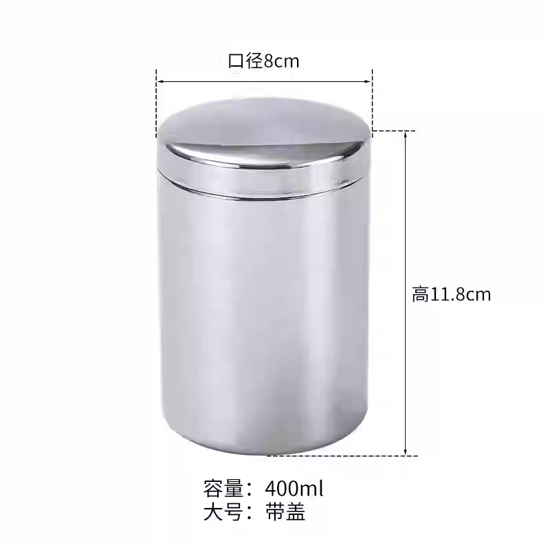400ml 손잡이 없는 뚜껑이 있는 컵(sus304)
