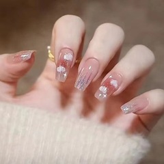 Ice-shimmering Star Cloud Wearable Nail Art Sticker Nail Clips Detachable Nail Art Completion Wearable Nails